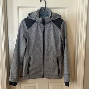 Free Country Gray and Black Windbreaker Jacket